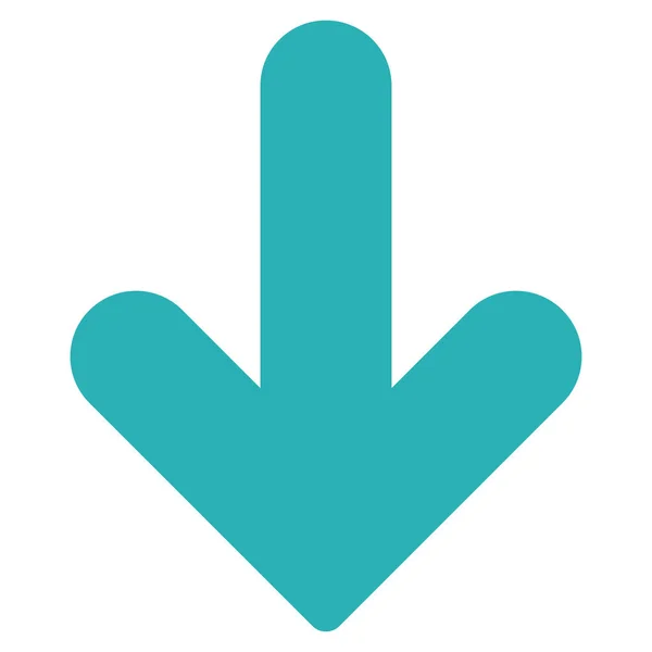 Fleche Vers Le Bas Icone De Couleur Grise Plate Image Vectorielle Par Ahasoft C Illustration