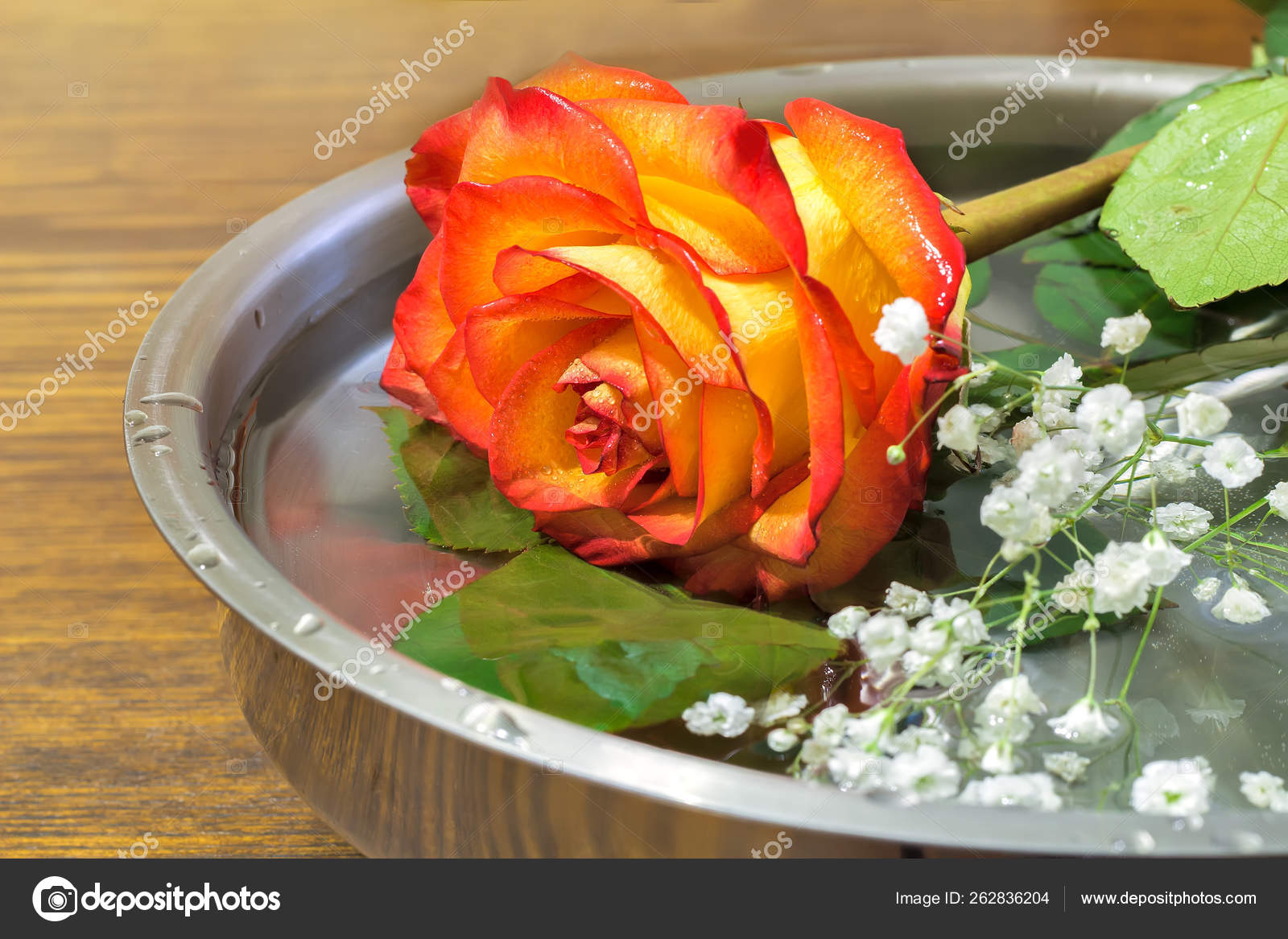 Surface Water Vessel Beautiful Yellow Orange Roses Small White Flowers Stock Photo Image By C Yayimages Surface Water Vessel Beautiful Yellow Orange Roses Small White Flowers Stock Photo Image By C Yayimages