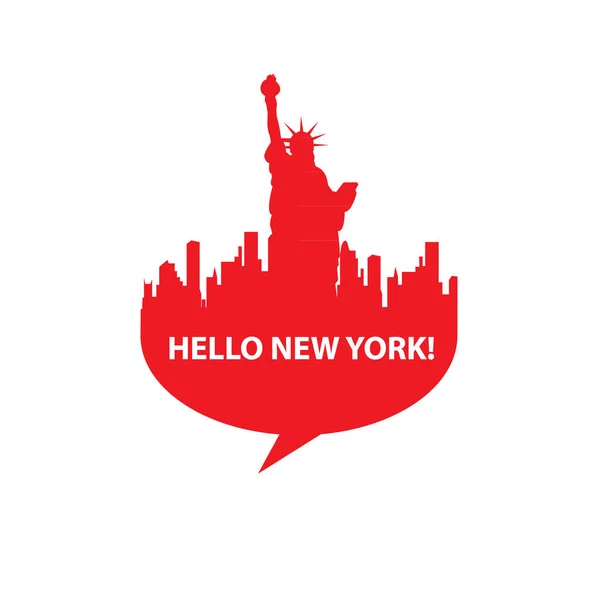 Toespraak Bubble Hello New York — Stockfoto