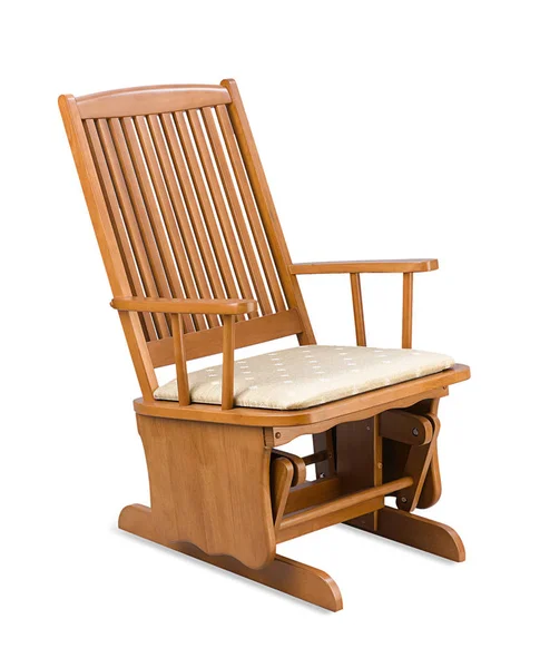Cadeira Balanço Madeira Para Relaxar Dia — Fotografia de Stock