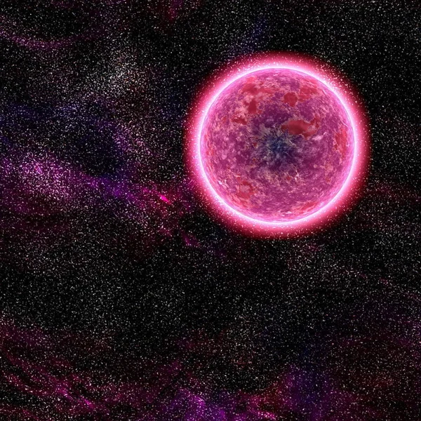 Ficção Científica Planeta Complexo Espaço Cena Ilustração — Fotografia de Stock
