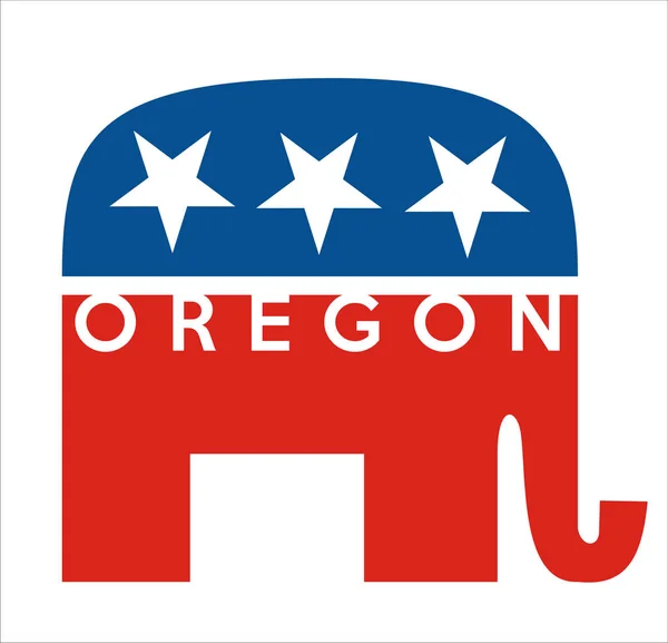 非常大的共和党员聚会大象的标志 — 图库照片