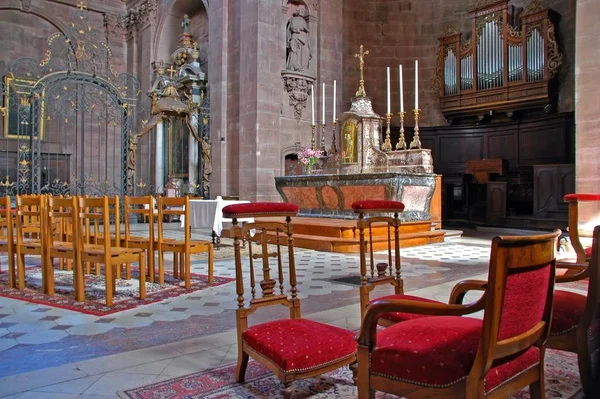 Old empty church interior