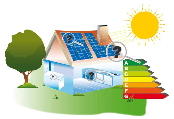 Photovoltaik Module Für Erneuerbare Energien Auf Einem Hausdach Installiert — Stockfoto