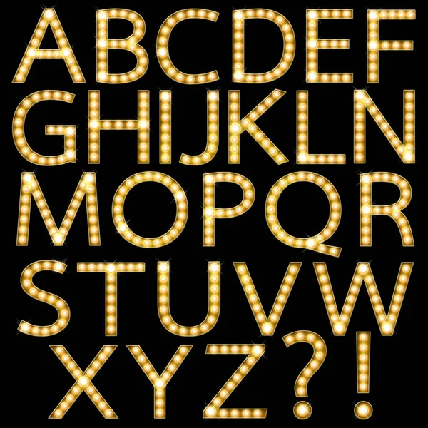 Ensemble Ampoule Golden Broadway Alphabet — Photo