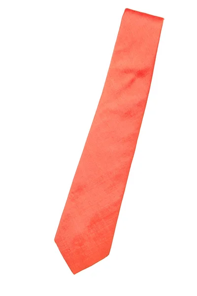 Звичайна Помаранчева Ділова Краватка Шиї Ізольована Білому Тлі — стокове фото