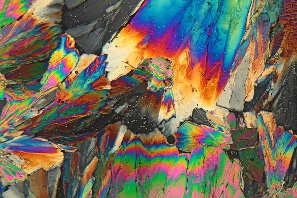 Sugar crystals under the microscope