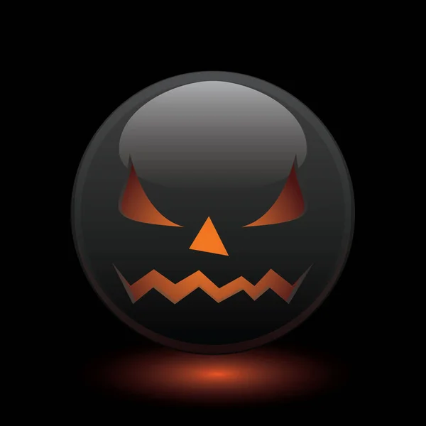 Icono Abstracto Halloween Negro Sonrisa Terrible —  Fotos de Stock