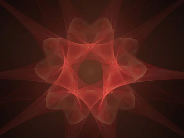 Rote Abstraktion Erstellt Mit Fraktalen Funktionen — Stockfoto