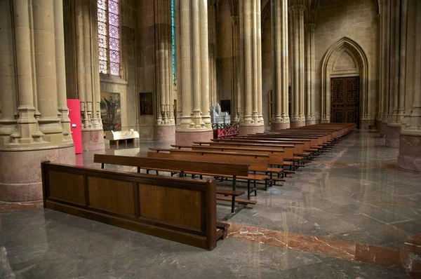 Binnen Openbare Gratis Toegang Kathedraal Van Vitoria Stad Spanje — Stockfoto