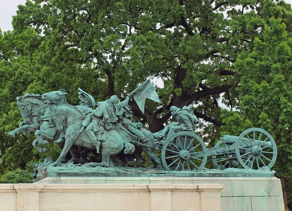 Estatua Conmemorativa Guerra Civil Edificio Del Capitolio Estados Unidos Washington — Foto de Stock
