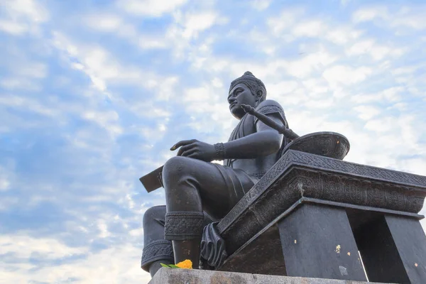 Arte Placa Metal Sobre Rey Ramkhamhaeng Historia Tailandia — Foto de Stock