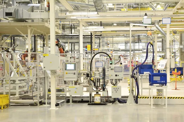 Part Welding Large New Automobile Factory — Stock Photo, Image