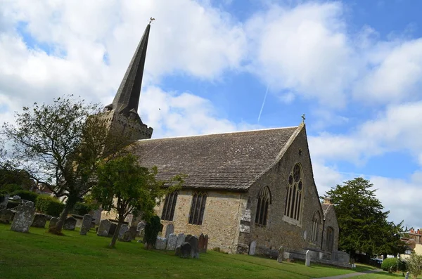 Iglesia Del Pueblo Del Siglo Xiii Sur Inglaterra — Foto de Stock