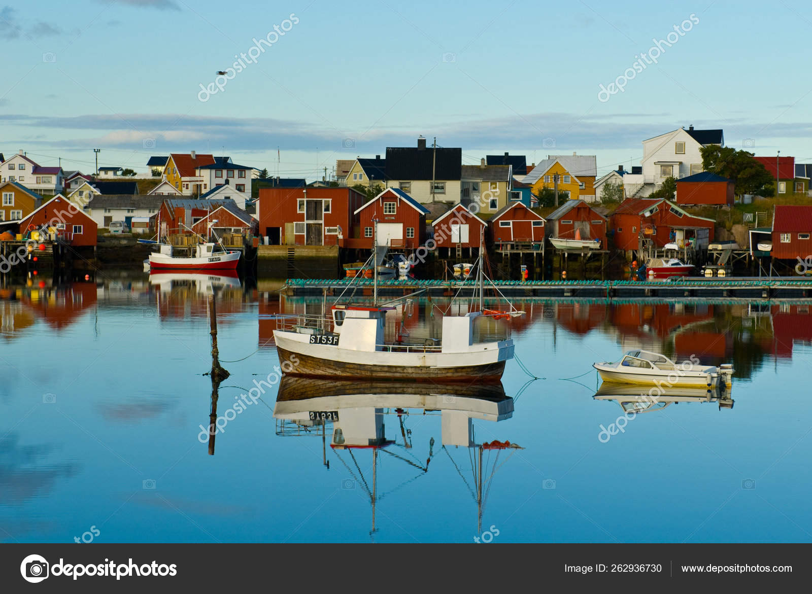 Fishing Village Sula Norway Calm Morning Stock Photo by ©YAYImages