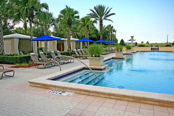 Landscape Swimming Pool Tropical Resort — Stock Photo, Image