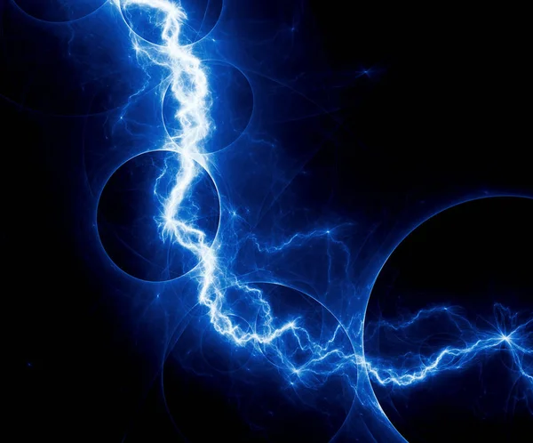 Blue Electric Discharge Night — Stock Photo, Image