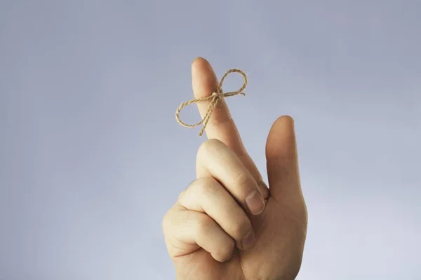 String Tied Index Finger — Stock Photo, Image