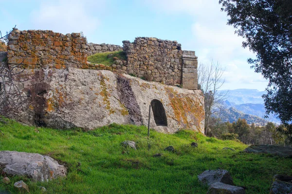 Vista Iglesia Santa Maria Lartisina Montaña Altesina Sicilia — Foto de Stock