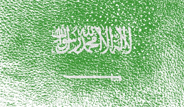 Bandera Arabia Saudita Con Textura Antigua Ilustración —  Fotos de Stock