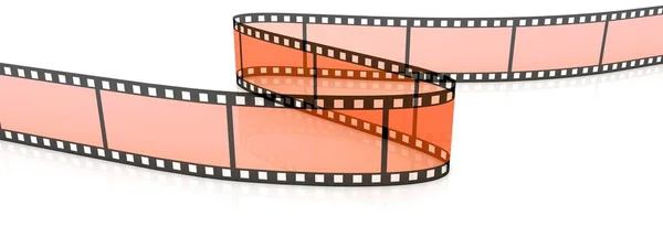 Blank Film Zigzag White Backgroung — Stock Photo, Image
