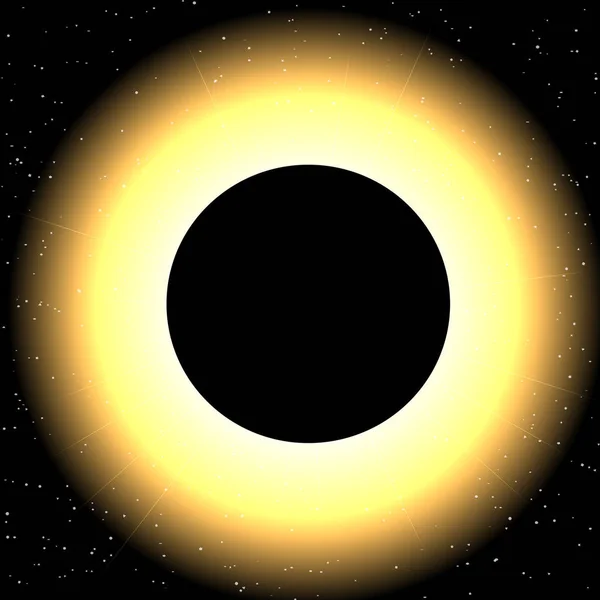 Uma Ilustração Eclipse Objeto Brilhante Espaço — Fotografia de Stock