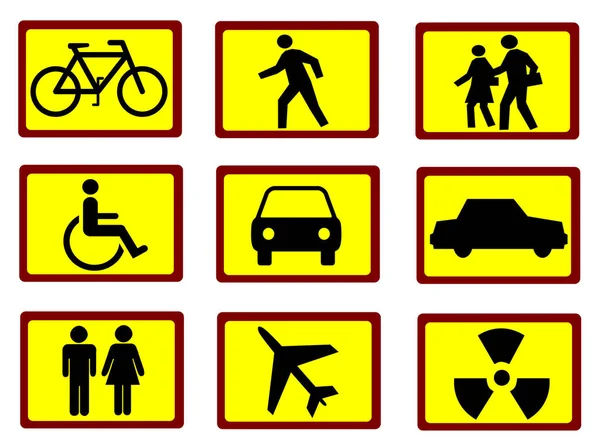 Traffic Road Sign Collection — Stock Photo, Image