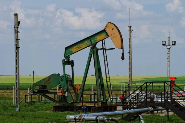 经营石油和天然气井详细信息 — 图库照片