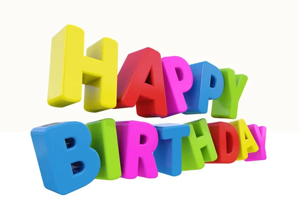 Buon Compleanno Modello Carta Con Lettering — Foto Stock