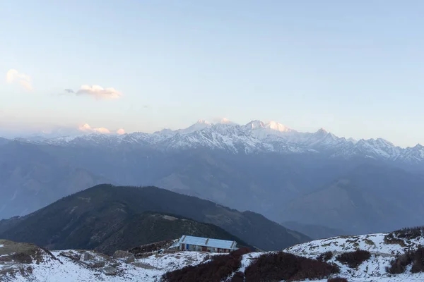 Νωρίς Πρωί Στο Νεπάλ Himalaya Οδοιπορικό Περιπέτεια — Φωτογραφία Αρχείου