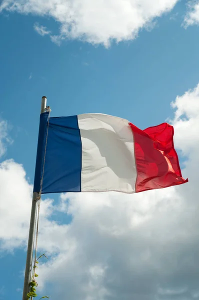 Французский Флаг Дует Ветру — стоковое фото