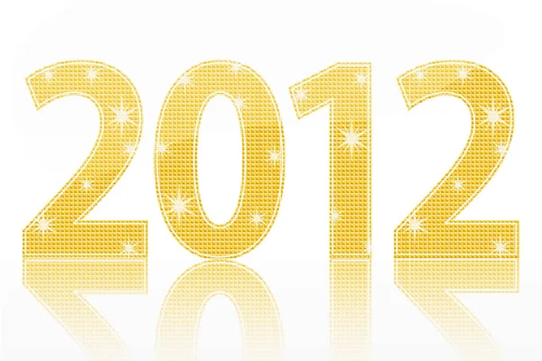 Año 2012 Sobre Fondo Blanco — Foto de Stock