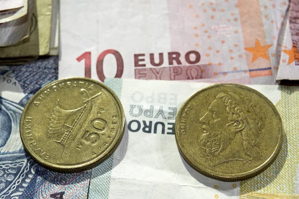 Fin Moneda Única Para Salida Grecia Del Euro Zona Del — Foto de Stock