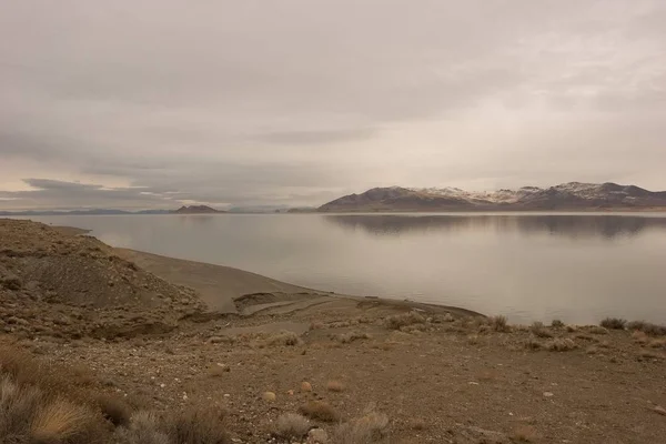 picturesque view of Pyramid Lake in Great Basin, state of Nevada