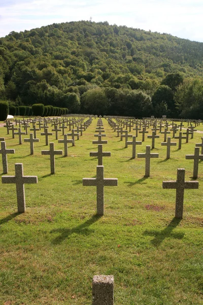 Cmentarz Wojskowy Bohaterów Pierwszej Wojny Światowej Francja Alzacja Wogezy — Zdjęcie stockowe