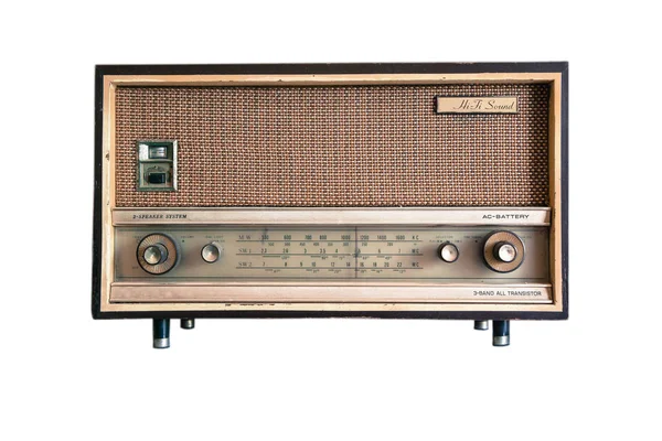 Vintage Radio Moda Aislado Sobre Fondo Blanco — Foto de Stock