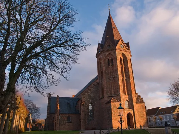 Detalhes Uma Igreja Tradicional Assens Dinamarca — Fotografia de Stock