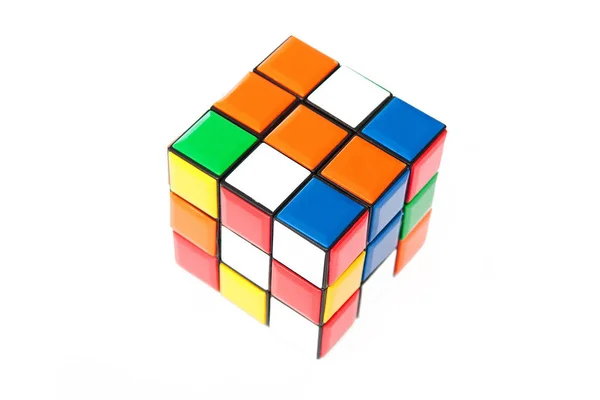 Rubik Cube White Background — Stock Photo, Image