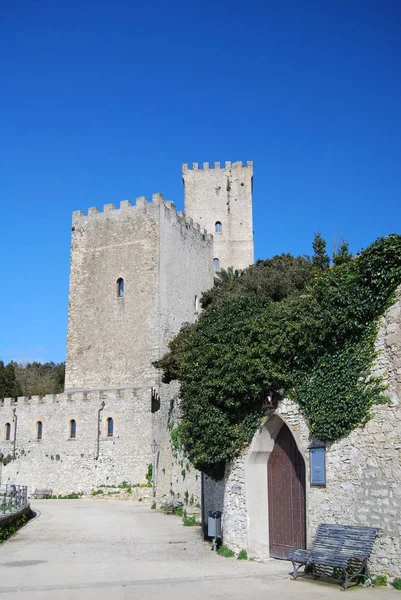 Castello Forte Cima Alla Montagna Erice Sicilia Occidentale — Foto Stock