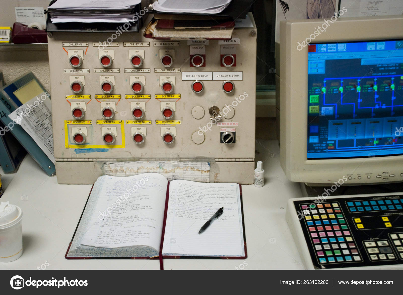Logbook Control Room Industrial Facility Stock Photo C Yayimages