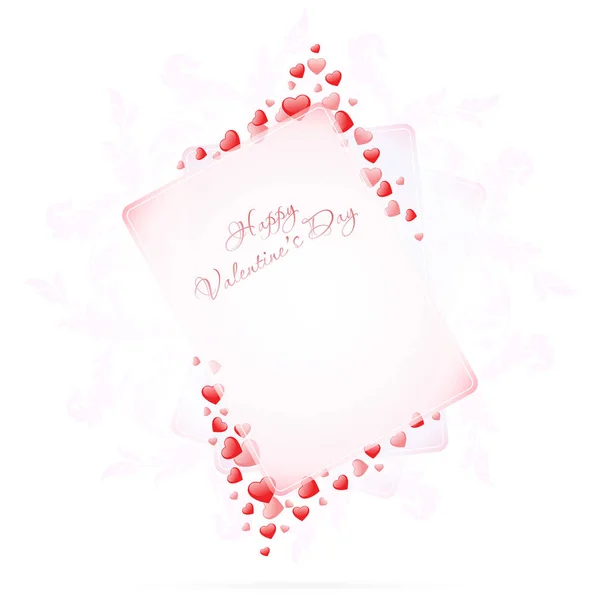 Feliz Día San Valentín Fondo Tipográfico Con Corazones — Foto de Stock