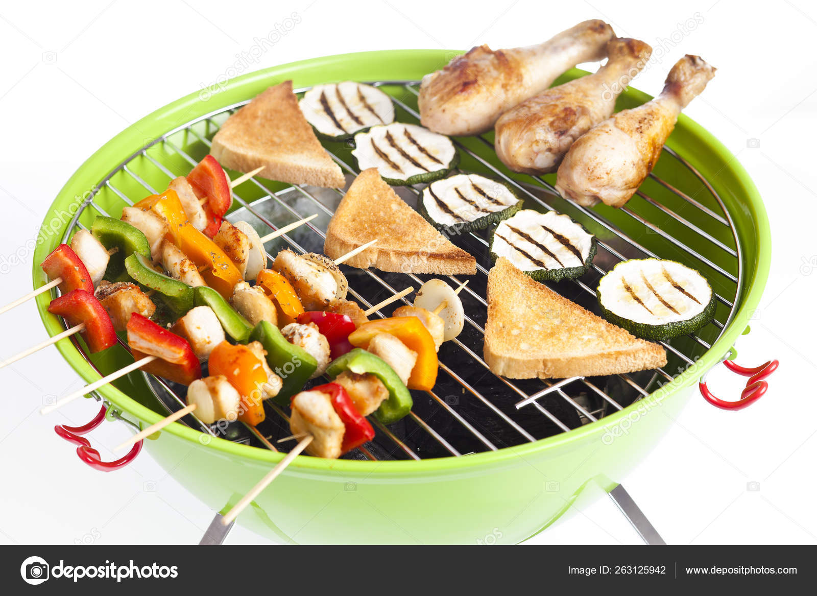 Kettle Barbecue Grill Isolated White Background Stock Photo by
