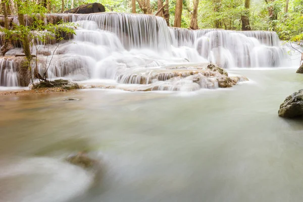 Huai Mae Kamin Cachoeira Província Kanchanaburi Tailândia — Fotografia de Stock