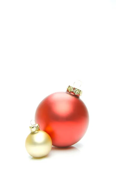 Karácsonyi Díszek Elszigetelt Fehér Background — Stock Fotó