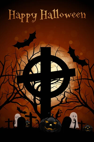 Halloween Party Zombi Poszter Üdvözlőlap Ünnep — Stock Fotó