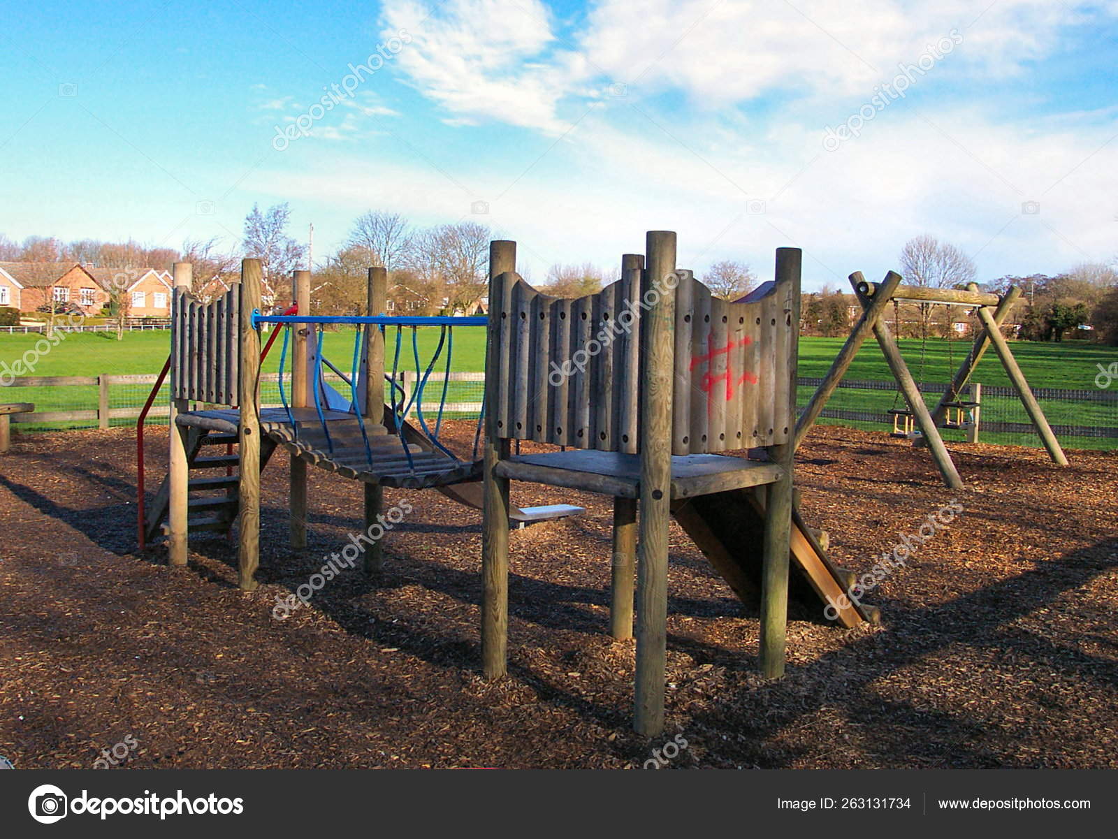 climbing frame with slide