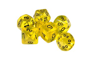 Yellow Role Playing Dice clipart