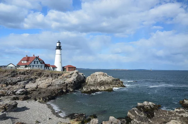 Słynny Szef Portland Światła Wybrzeży Maine — Zdjęcie stockowe