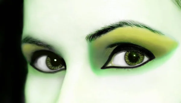 Göz Alıcı Çok Güzel Kadınsı Gözlerin Detayı — Stok fotoğraf