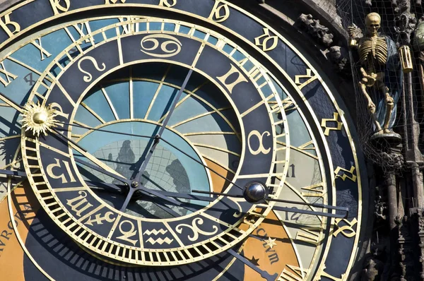 Detalle Del Famoso Reloj Astronómico Praga — Foto de Stock